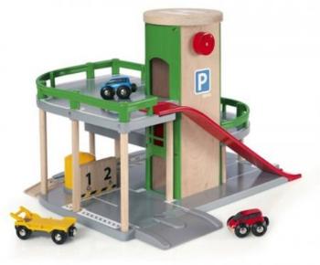 Vasútmodell kiegészítő Brio World 33204 Emeletes parkoló garázs felvonóval