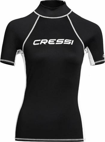 Cressi Rash Guard Lady Short Sleeve Tričko Black/White S