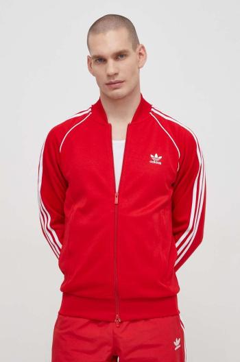 Mikina adidas Originals pánská, červená barva, s aplikací