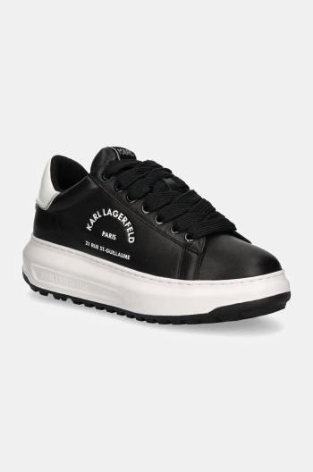 Kožené sneakers boty Karl Lagerfeld KAPRI černá barva, KL57538