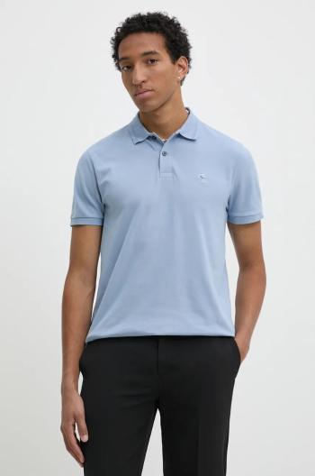 Polo tričko Abercrombie & Fitch modrá barva, KI124-4385