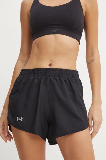 Běžecké šortky Under Armour Fly By černá barva, high waist