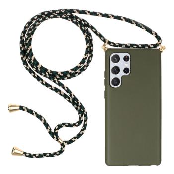 ROPE Kryt so šnúrkou Samsung Galaxy S24 Ultra 5G tmavozelený