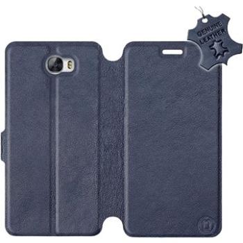 Flip pouzdro na mobil Huawei Y5 II - Modré - kožené -   Blue Leather (5903226519972)