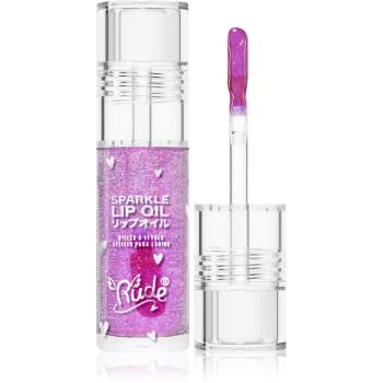 Rude Cosmetics Manga Collection Sparkle Lip Oil tónovací olej na rty s hydratačním účinkem odstín Grape 4 g