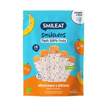 Smileat BIO 100% ovocné zmrzlinky k zamražení meruňka a banán 6M+ 5x5 g