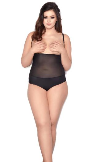 Body de damă modelatori cu talie înaltă Glam string black