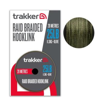 Trakker Návazcová šňůrka Raid Braided Hooklink 20m - 0,40mm/35lb/15,9kg