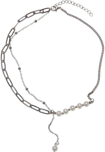 Urban Classics Jupiter Pearl Various Chain Necklace silver - UNI