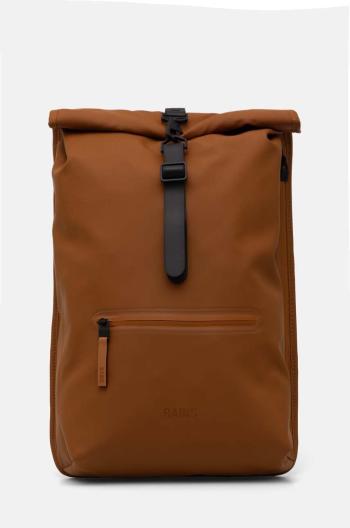 Batoh Rains Rolltop Rucksack W3 hnědá barva, velký, hladký, 13320-63