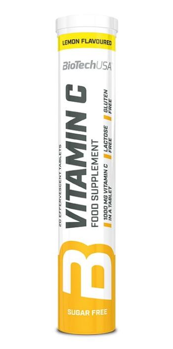 Vitamín C 1000 šumivý - Biotech USA 20 tbl. Lemon