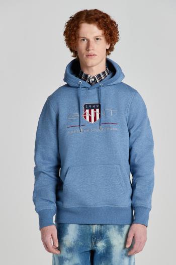 MIKINA GANT REG ARCHIVE SHIELD HOODIE DENIM BLUE MEL