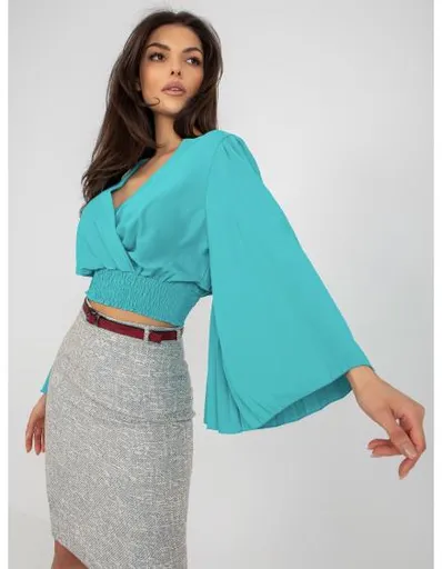 Dámská halenka s výstřihem VALA modrá