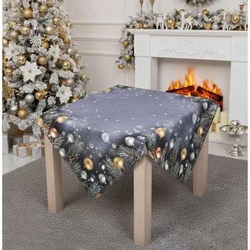 Ubrus vánoční, Vánoční baňky 40 x 140 cm