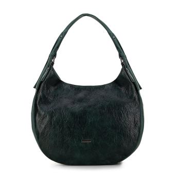 Damska torebka bagietka z ekoskóry zielona 99-4Y-714-Z