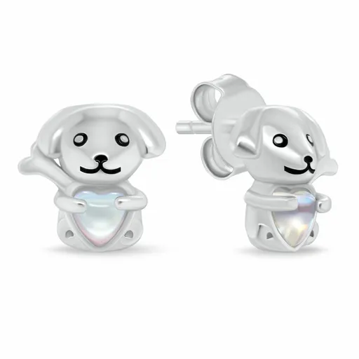 Brilio Silver Roztomilé stříbrné náušnice Pejsci EA1204W