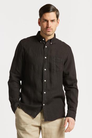 KOŠILE GANT REG UT GMNT DYED LINEN SHIRT BLACK3