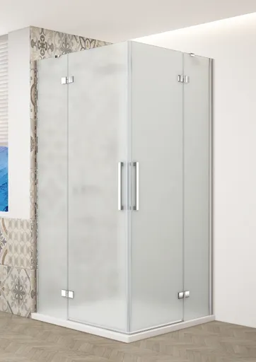 GELCO TRINITY CHROM čtvercový kout 800x800 rohový vstup, matné sklo, GT2280-80M-CH GT2280-80M-CH