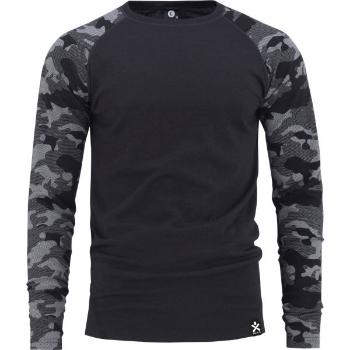 Bula CAMO MERINO WOOL CREW Férfi felső, fekete, méret