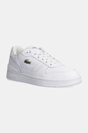 Kožené sneakers boty Lacoste T-Clip Set bílá barva, 48SMA0031