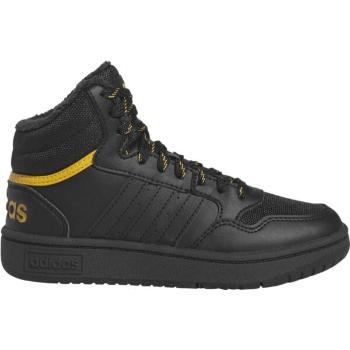 adidas HOOPS 3.0 MID K Dětské kotníkové tenisky, černá, velikost 36 2/3