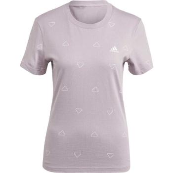 adidas ESSENTIALS MONOGRAM SLIM GRAPHIC TEE Dámské triko, fialová, velikost