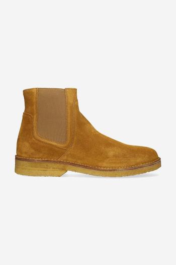 Semišové kotníkové boty A.P.C. Boots Theodore PXBSK-H54252 CARAMEL pánské, hnědá barva