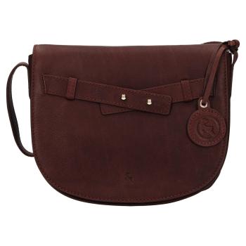 Dámská kožená crossbody kabelka Ashwood Gita - tmavě hnědá