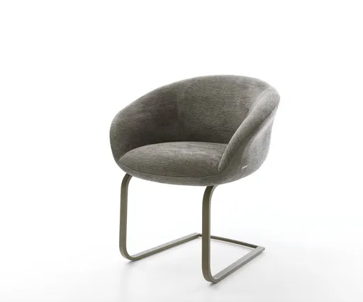 Jídelní židle Vinka-Flex s područkami bouclé měkký tmavě béžová