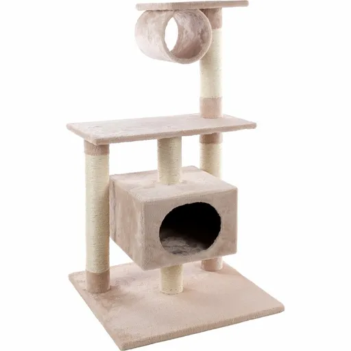 Flamingo Škrabadlo pro kočky LEONTINE béžová, 60 x 57 x 103 cm
