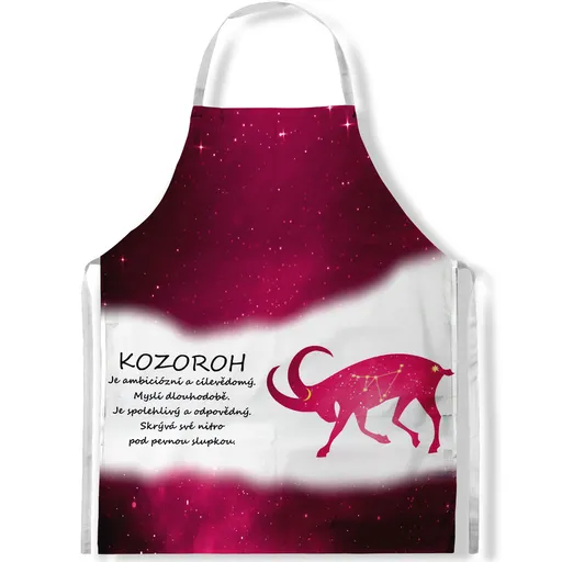 Zástěra Kozoroh (22.12. - 20.1.) - červená
