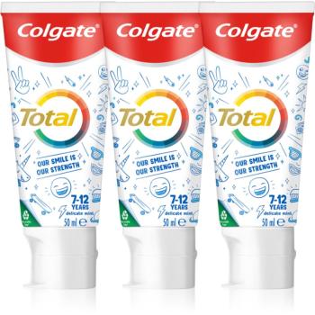 Colgate Total Junior zubní pasta pro důkladné vyčištění zubů a ústní dutiny pro děti 3x50 ml