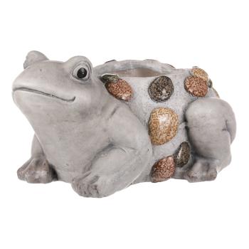 Mască de ghiveci de flori Broască, 34 x 18 x 25 cm
