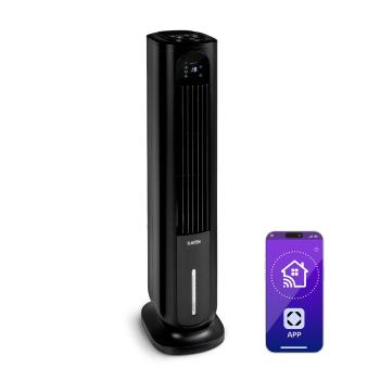 Klarstein Polar Tower Smart, ventilátor, ochlazovač vzduchu, 7 l, 85 W, dálkové ovládání, 5x chladicí box