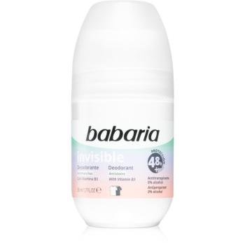 Babaria Deodorant Invisible antiperspirant roll-on proti bílým a žlutým skvrnám 50 ml