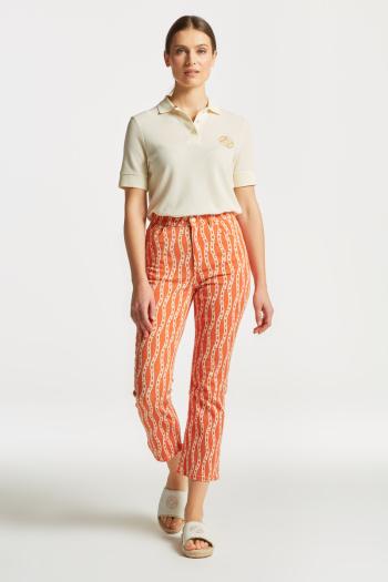 DŽÍNY GANT CHAIN PRINT CROPPED JEANS PUMPKIN ORANGE