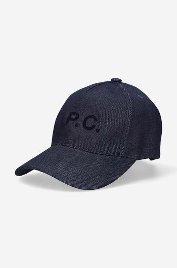 Kšiltovka A.P.C. Casquette Eden tmavomodrá barva, s aplikací, COCSX.M24090-INDIGO