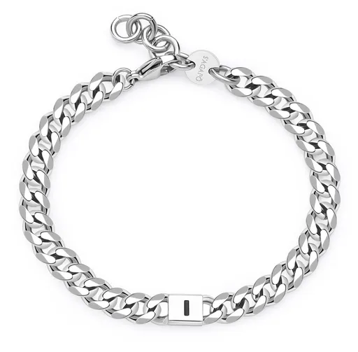 S'Agapõ Pánský ocelový náramek s písmenem I Monogram SMG19