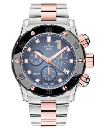 EDOX CO-1 Chronolady Quartz Chronograph 10255-357RMBUID