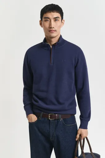 MIKINA GANT SACKER RIB HALF ZIP PERSIAN BLUE