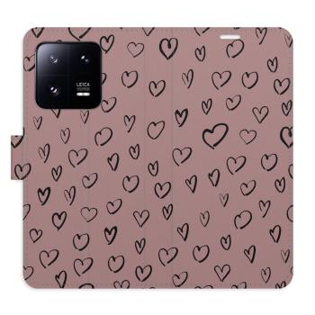 Flipové pouzdro iSaprio - Heart Dark 02 - Xiaomi 13 Pro