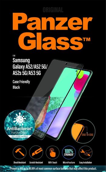 Üvegfólia PanzerGlass Edge-to-Edge Antibacterial Samsung Galaxy A52/ A52 5G/ A52s 5G/ A53 5G üvegfólia