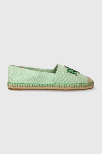 Espadrilky Lauren Ralph Lauren Cameryn Logo zelená barva, 8029200000000000