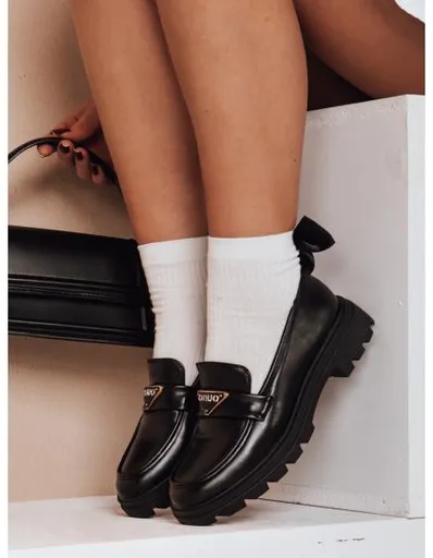 Dámské tenisky s plochou podrážkou ELEGANCIO černé