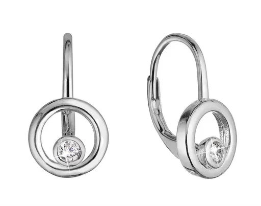 Evolution Group - Pavona Minimalistické visací náušnice se zirkonem 11511.1 crystal