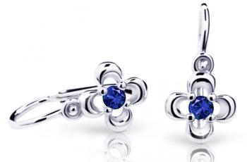 Cutie Jewellery Dětské náušnice z bílého zlata C2013-10-X-2 modrá