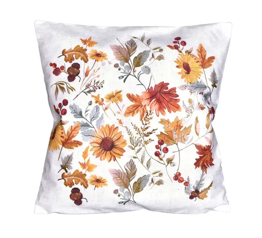 Forbyt Povlak na  polštářek Podzimní květy, 40 x 40 cm