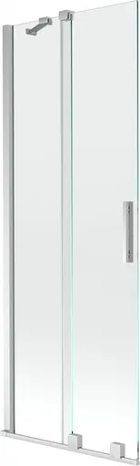 MEXEN/S Velar Dvoukřídlá posuvná vanová zástěna 70 x 150, transparent, chrom 896-070-000-01-01