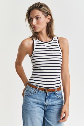 TRIČKO GANT STRIPED TANK TOP EGGSHELL