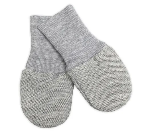 Baby Nellys Pletené  kojenecké rukavičky vel. 56/68 - 1 pár, šedý melírek